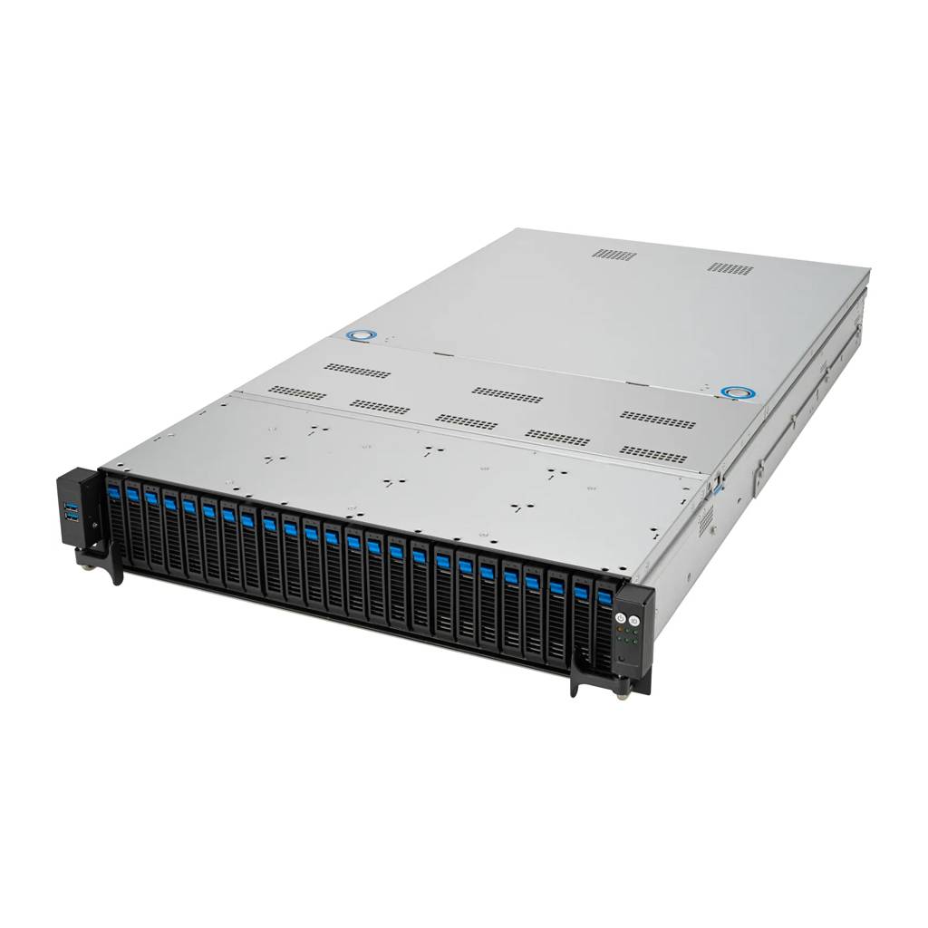 ASUS Barebone Rack Server RS720A-E12-RS24U/10G/2.6kW/24NVMe/GPU 2U Dual Sockel SP5 90SF02E1-M00MZ0
