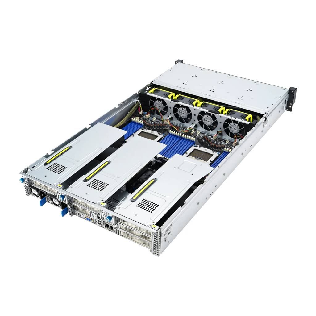 ASUS Barebone Rack Server RS720A-E12-RS24U/10G/2.6kW/24NVMe/GPU 2U Dual Sockel SP5 90SF02E1-M00MZ0
