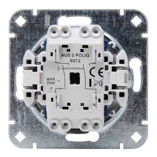 KOPP 507200008 - Unterputz Ausschalter-Sockel (ohne Abdeckung | 2-polig | 250V | 10A | 10AX | IP20)