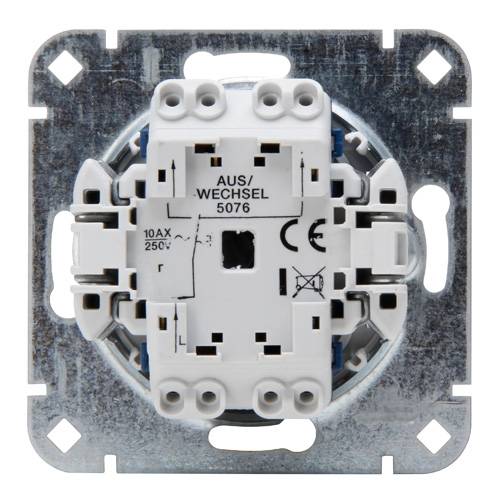 KOPP 507600000 - Unterputz Universalschalter-Sockel (Aus-/Wechsel | ohne Abdeckung | 250V | 10A | 10AX | IP20)