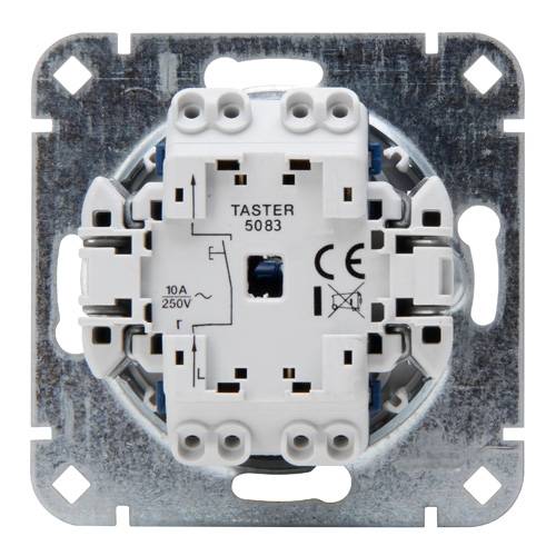 KOPP 508300002 - Unterputz Taster-Sockel (Schließer | ohne Abdeckung | 250V | 10A | 10AX | IP20)