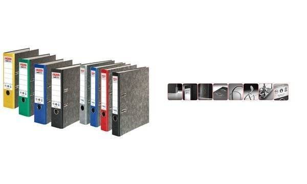 Herlitz Ordner maX.file nature A4 8cm schwarz Wolkenmarmor Multimedia-Technik