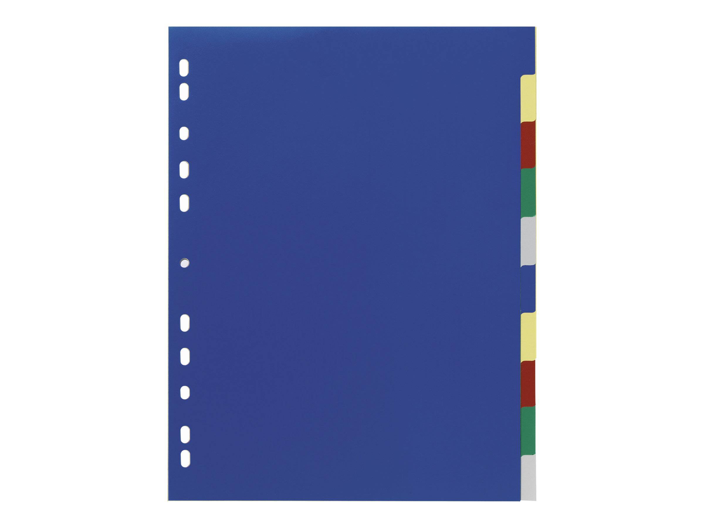DURABLE Ordnerregister blanko 2x5fbg überbreit 10Bl Multimedia-Technik Ordnen,Archivieren,Verstauen