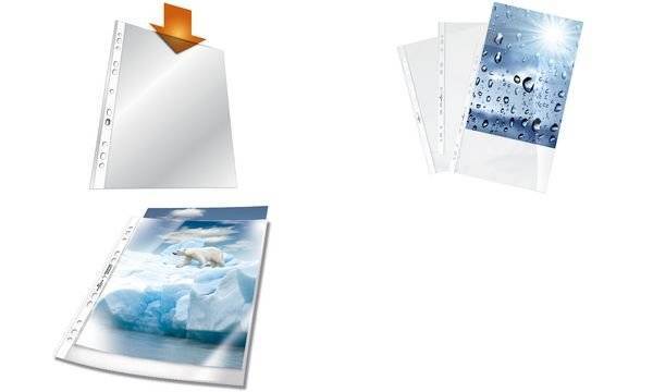 DURABLE Prospekthüllen A4 Premium 0,08mm 100 Stck glasklar Multimedia-Technik