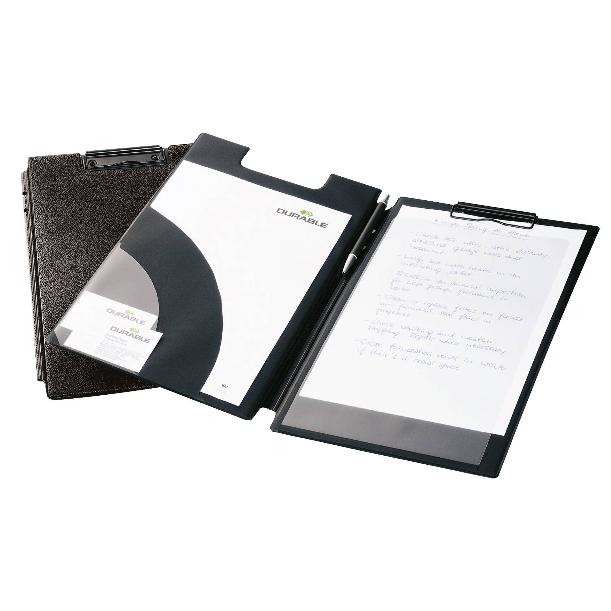DURABLE Spezial-Blockmappe DIN A4+ m Einschlagblatt schwarz Multimedia-Technik