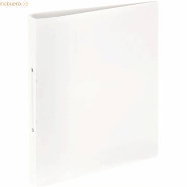 PAGNA Ringbuch A4 25mm PP 2-Ring-Mechanik weiß Multimedia-Technik Ordnen,Archivieren,Verstauen