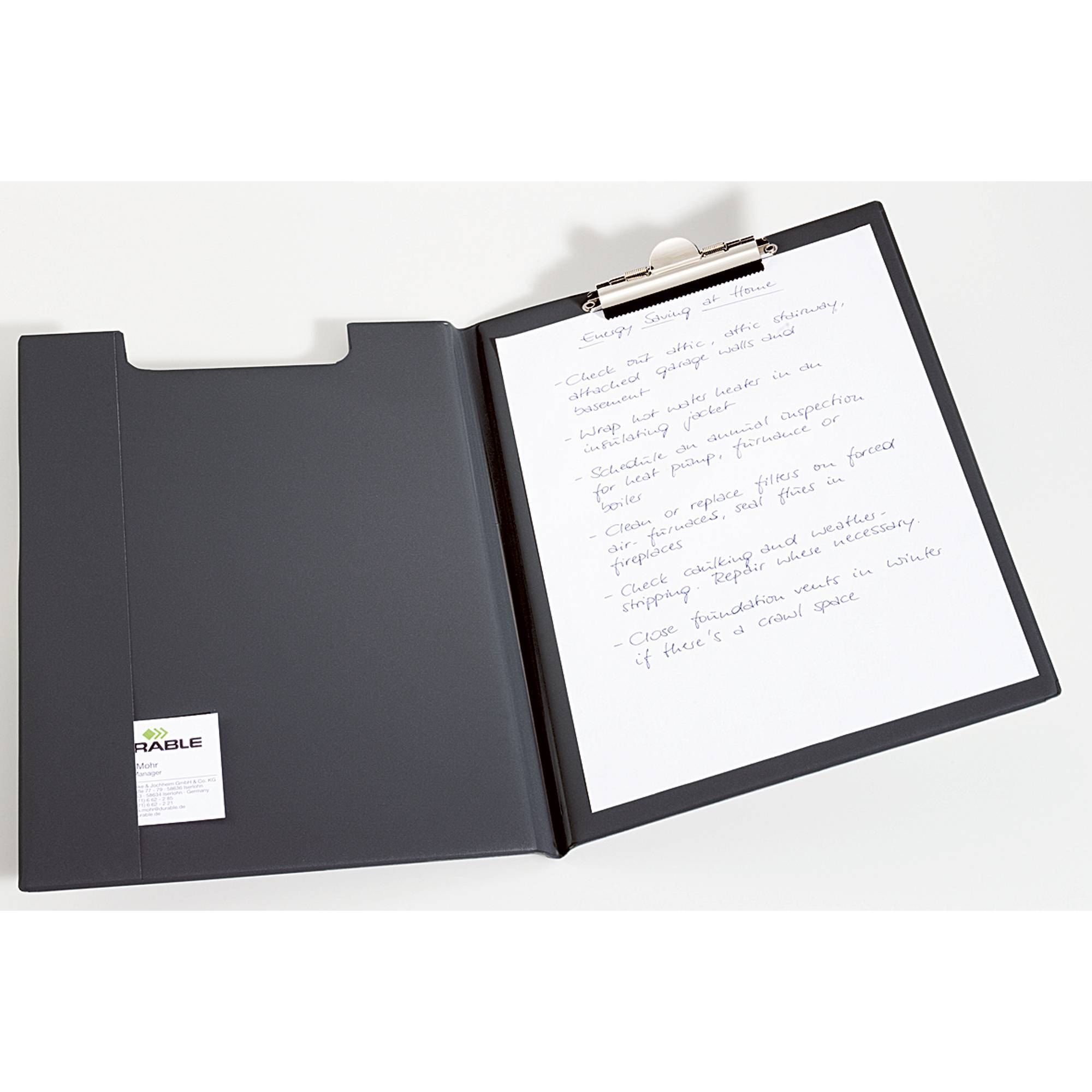 DURABLE Blockmappe A4 Klemme oben 330x15,5x235mm schwarz Multimedia-Technik