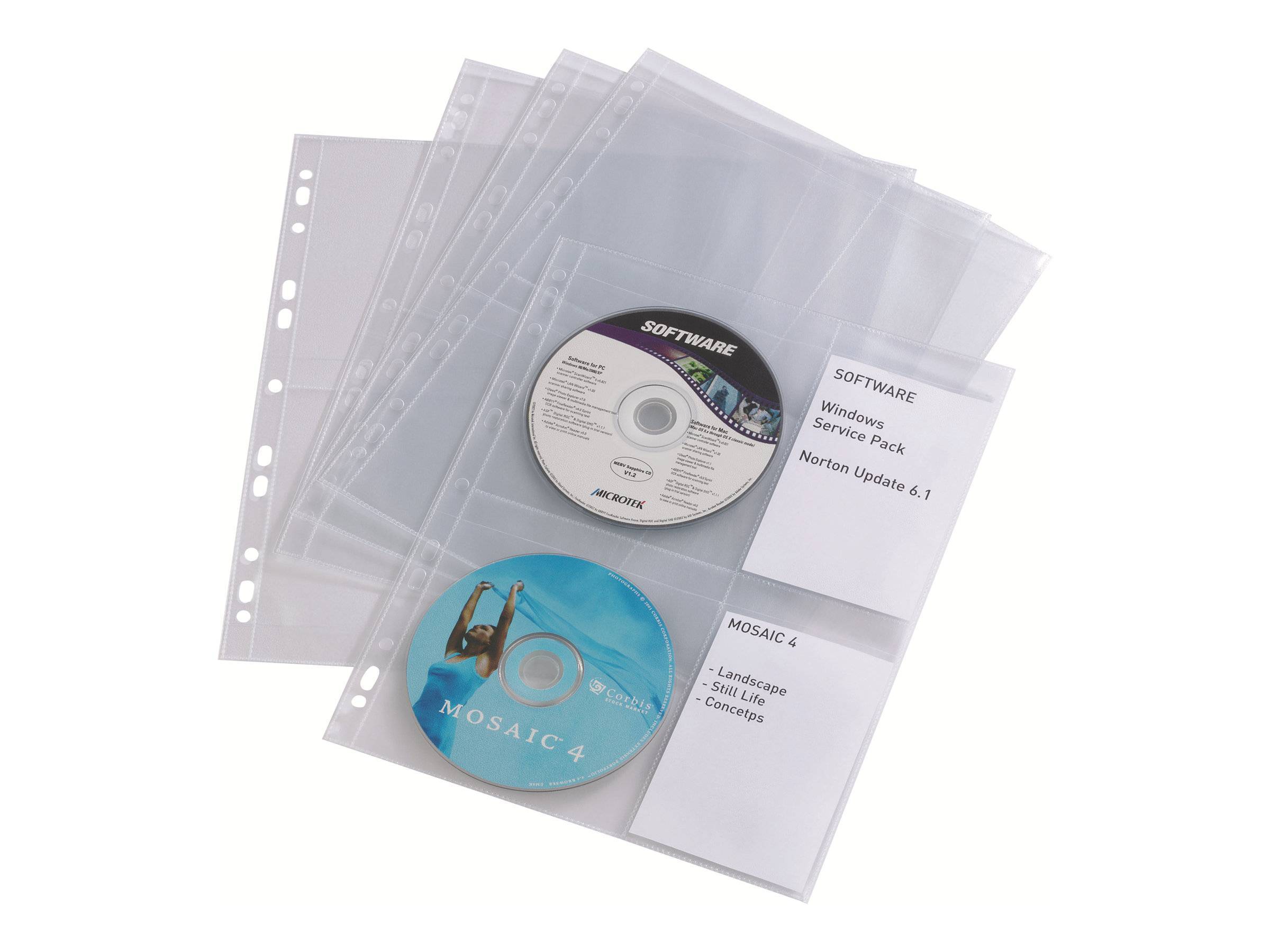DURABLE CD/DVD COVER light M Pck a 10 Taschen transparent Multimedia-Technik