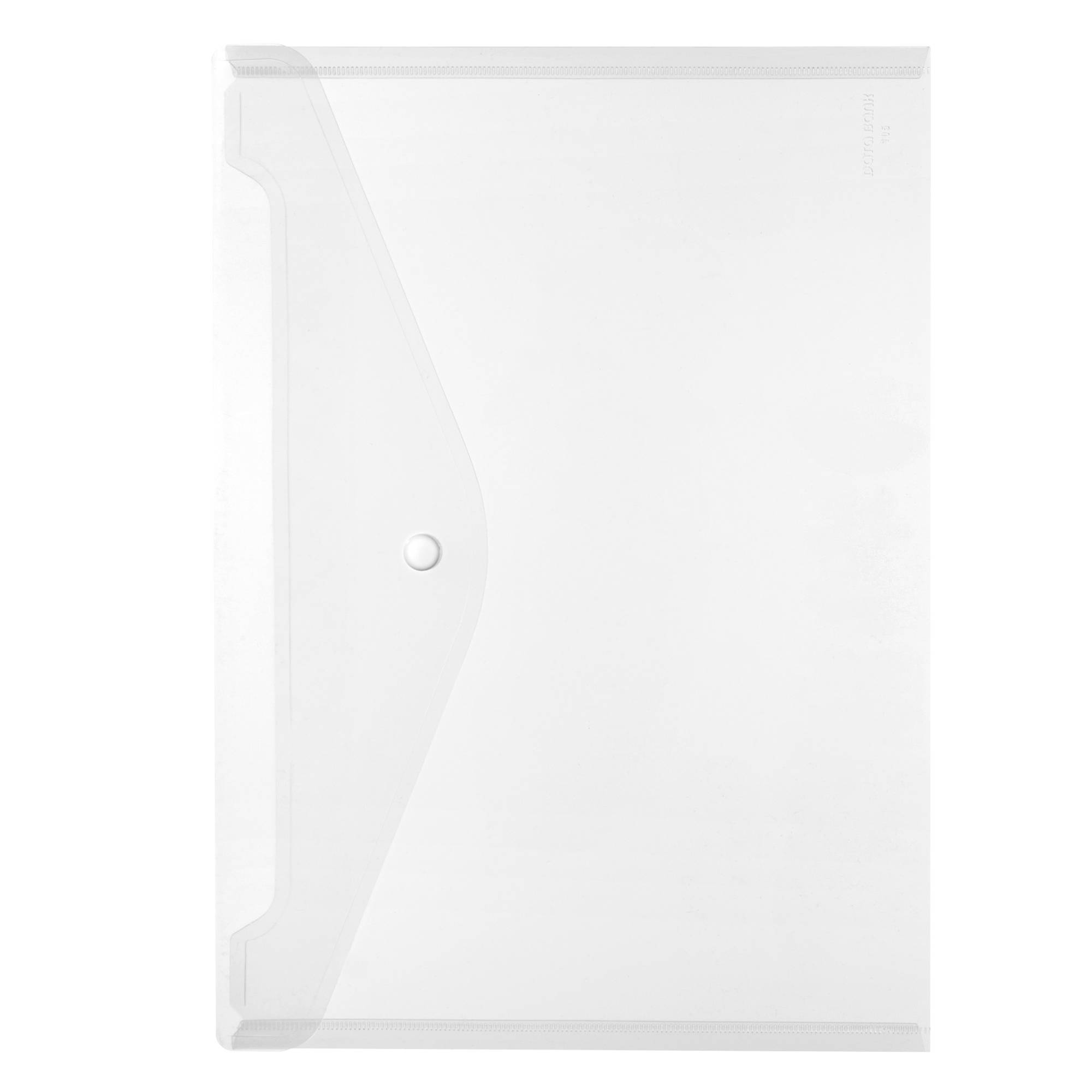 Herlitz Dokumententasche A4 PP transparent farblos Druckknop Multimedia-Technik