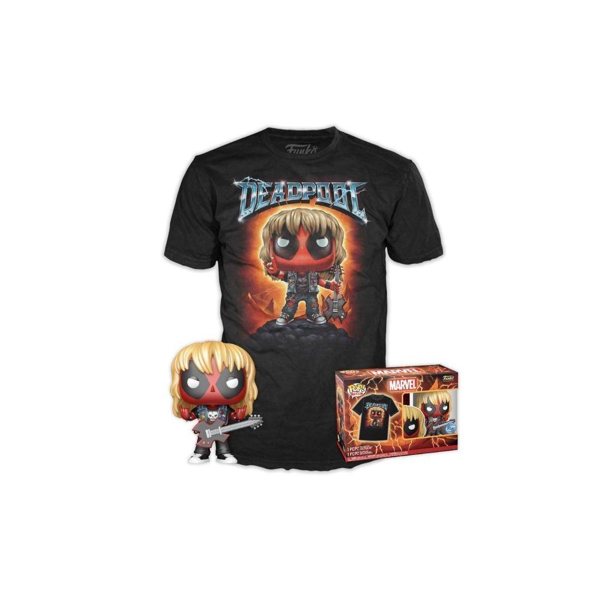 FK75054M - Deadpool POP! Tee Vinyl Figur T-Shirt Set Heavy Metal Größe M