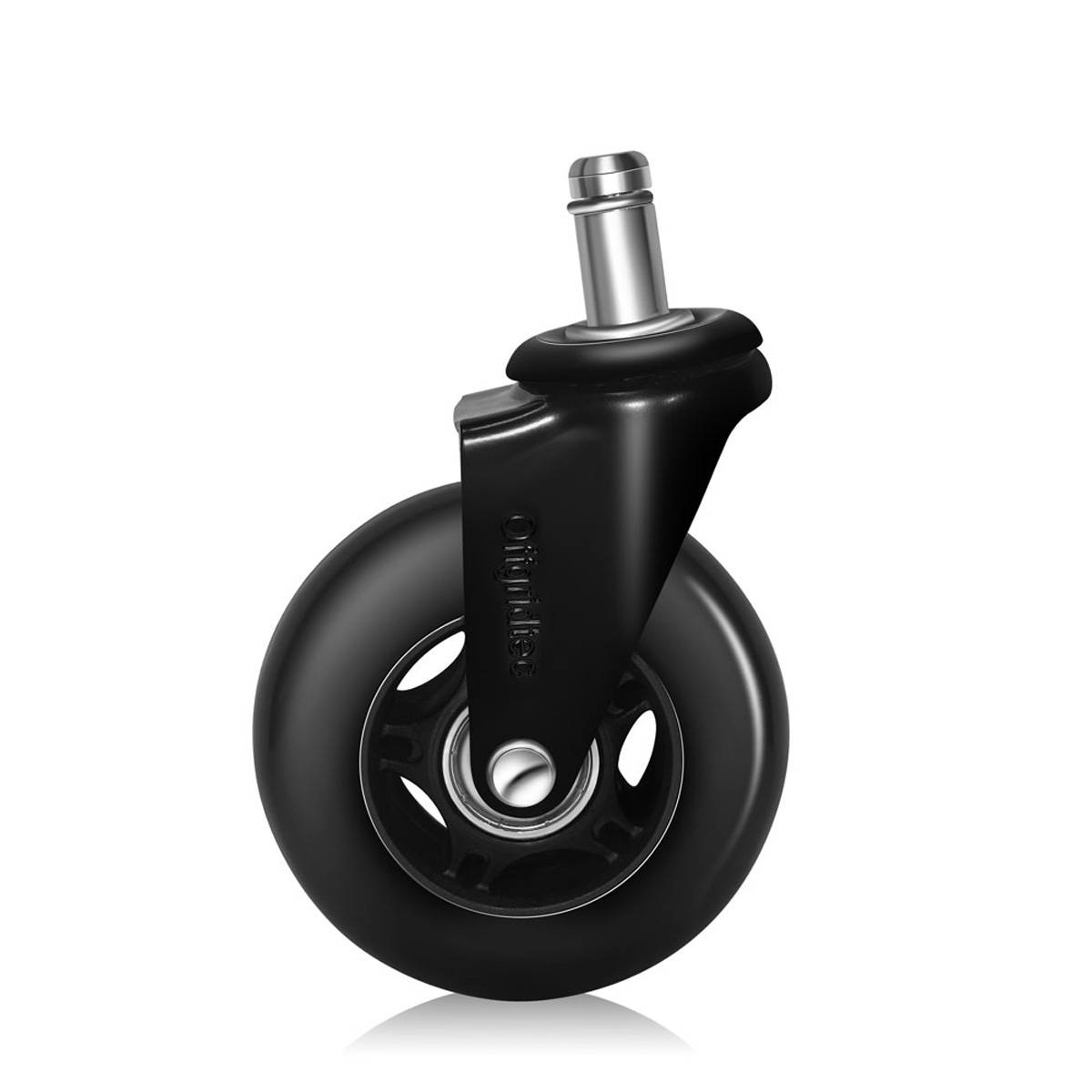 5 Stk. Gummi Bürostuhlrollen Set schwarz 11x22mm Ersatzräder Rollen für Bürostühle - Leise, Schutz vor Kratzern