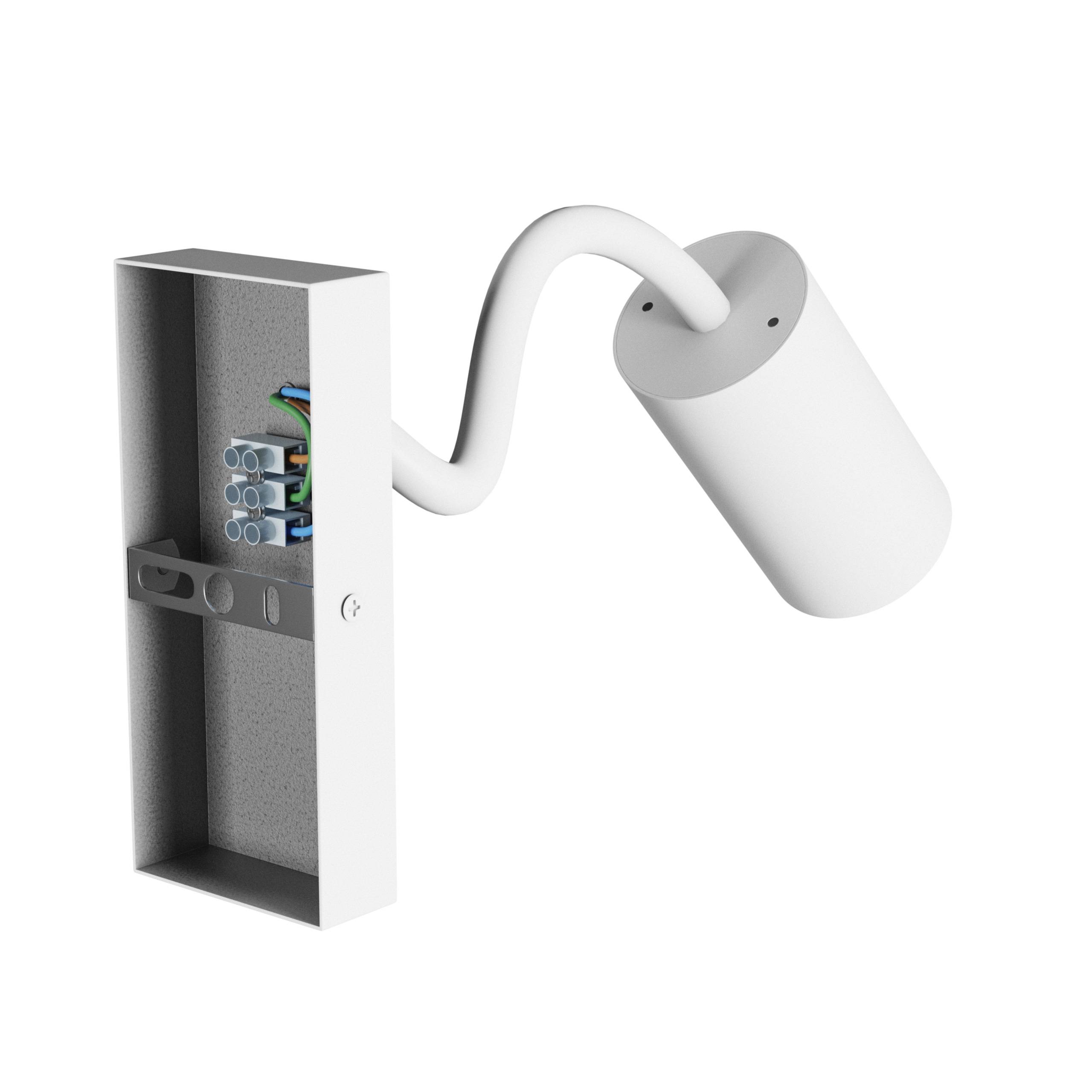 Spectrum LED Wandleuchte SQUALLA VARIOSA FLEXI SWITCH GU10 mit Schalter IP20 weiß max. 10W