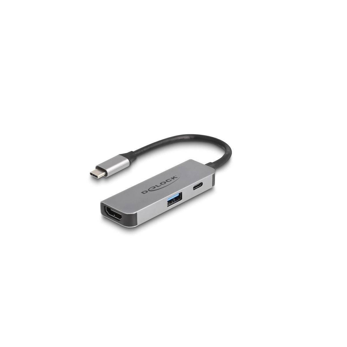 61063 - USB Type-C Adapter zu HDMI 4K 60 Hz mit USB Typ-A und USB Type-C PD 95 W