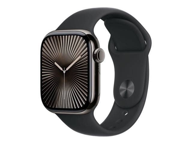 APPLE Watch Series 10 GPS + Cellular 42mm Slate Titanium Case with Black Sport Band - S/M RTL(P)