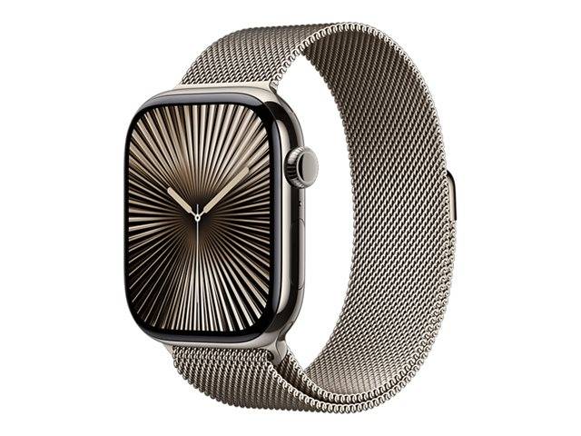 Apple Watch S10 (2024) Titan Cellular 46mm natur (Milanaise Armband natur) M/L