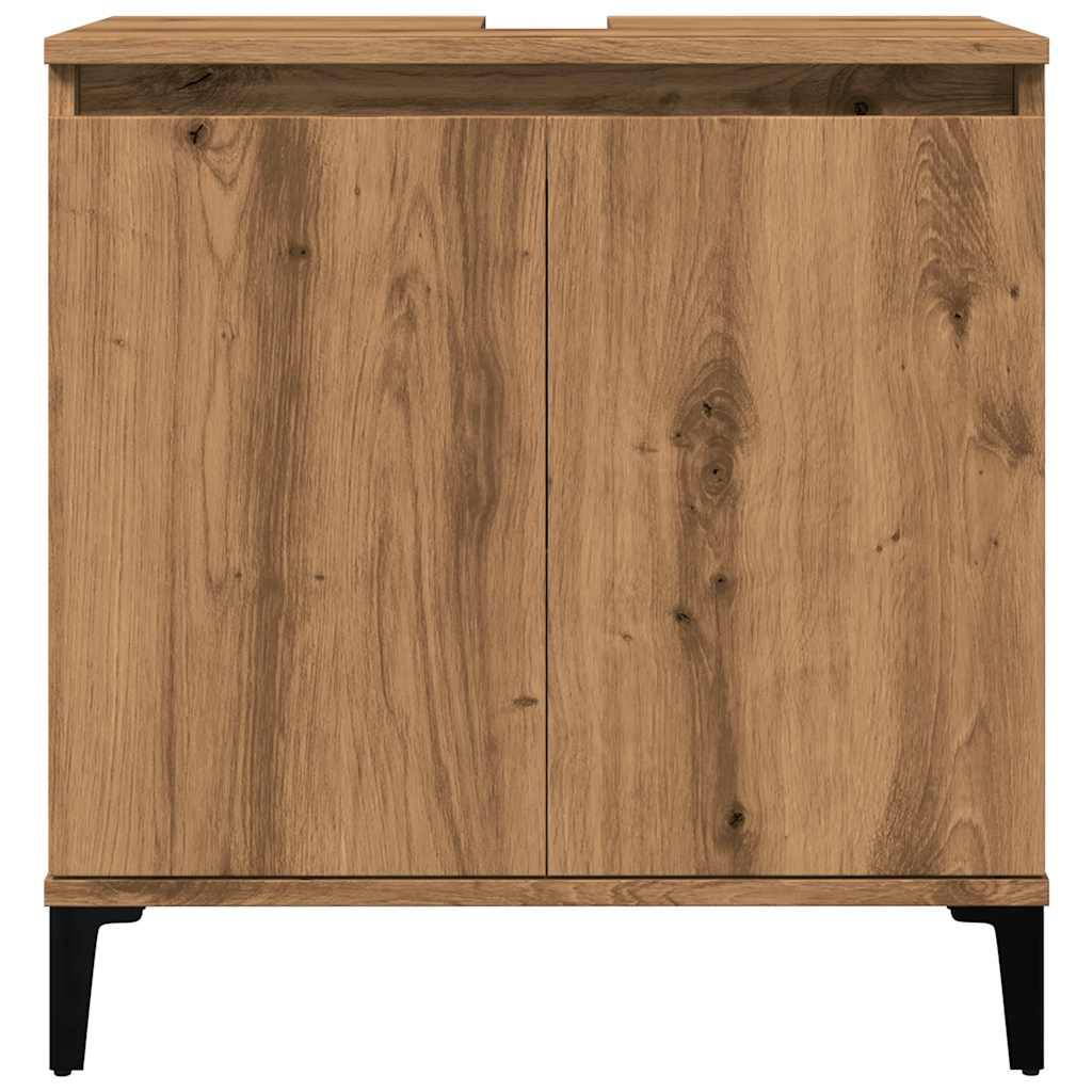 vidaXL Waschbeckenunterschrank Artisan-Eiche 58x33x60 cm Holzwerkstoff
