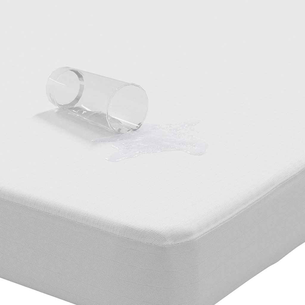 vidaXL Matratzenschoner Weiß 100x220 cm Wasserdicht