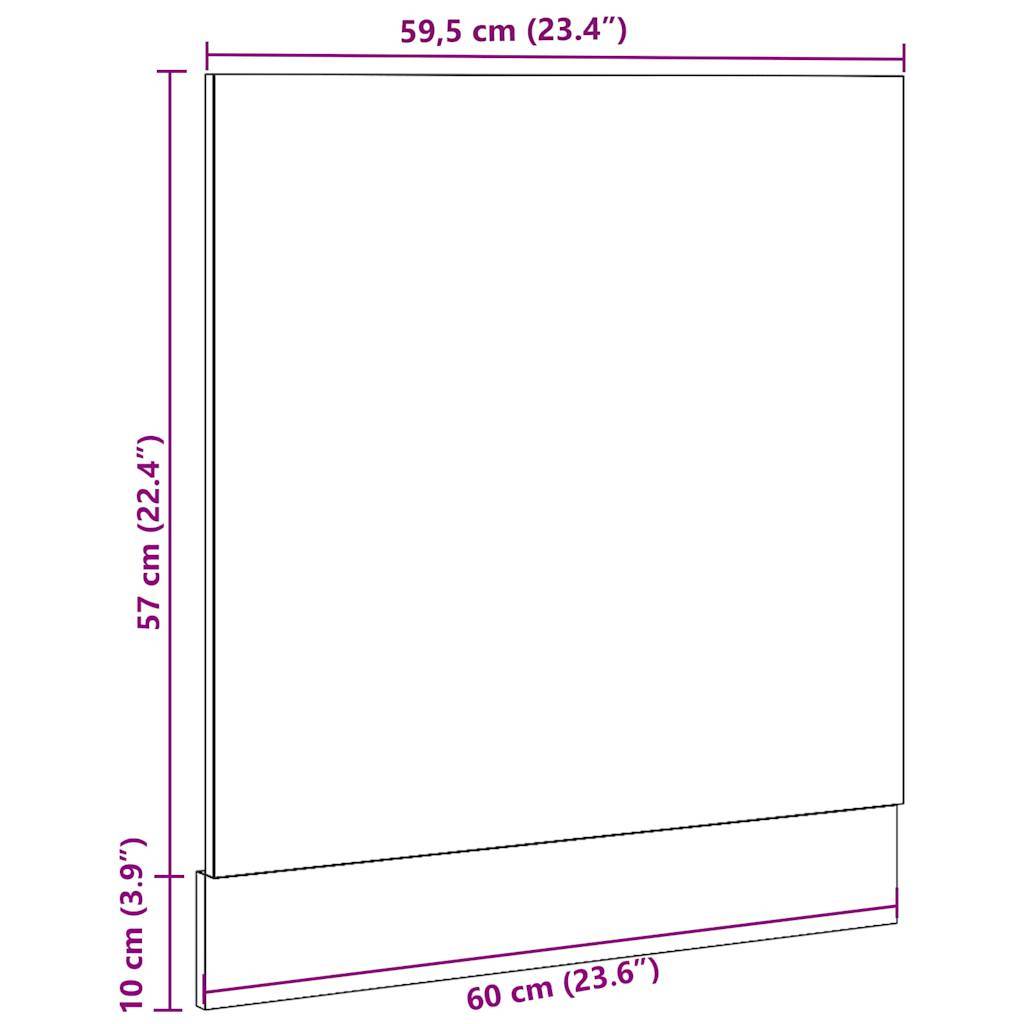 vidaXL Geschirrspülerblende Altholz-Optik 60x1,5x67 cm Holzwerkstoff
