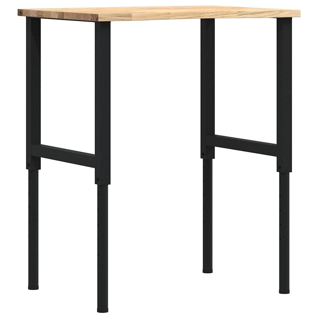 vidaXL Werkbank 80x60x(71,5-98) cm Massivholz Eiche