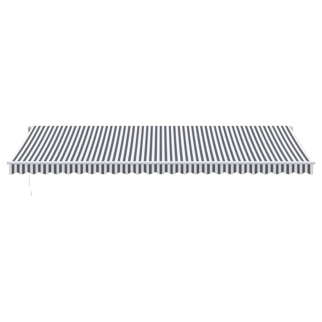 vidaXL Markise Automatisch Einziehbar Anthrazit und Weiß 600x300 cm