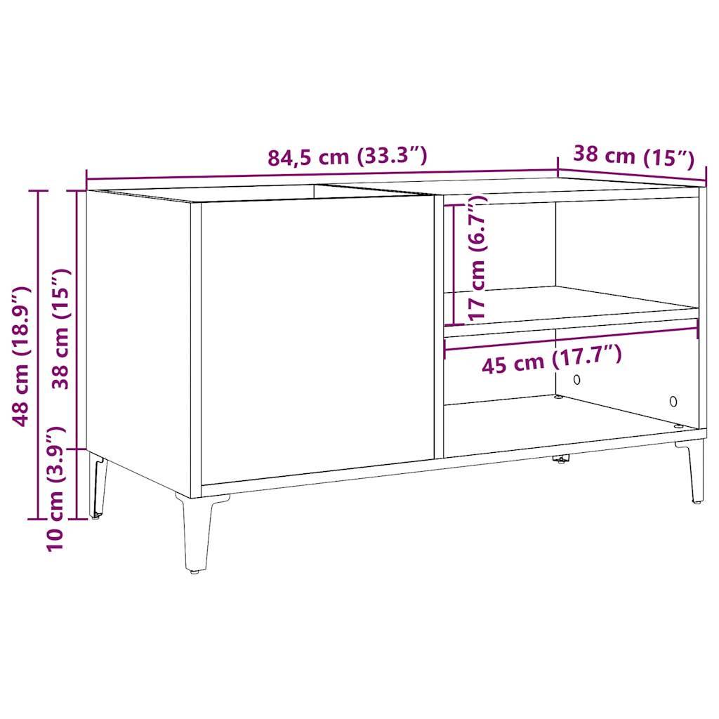 vidaXL Plattenschrank Altholz-Optik 84,5x38x48 cm Holzwerkstoff