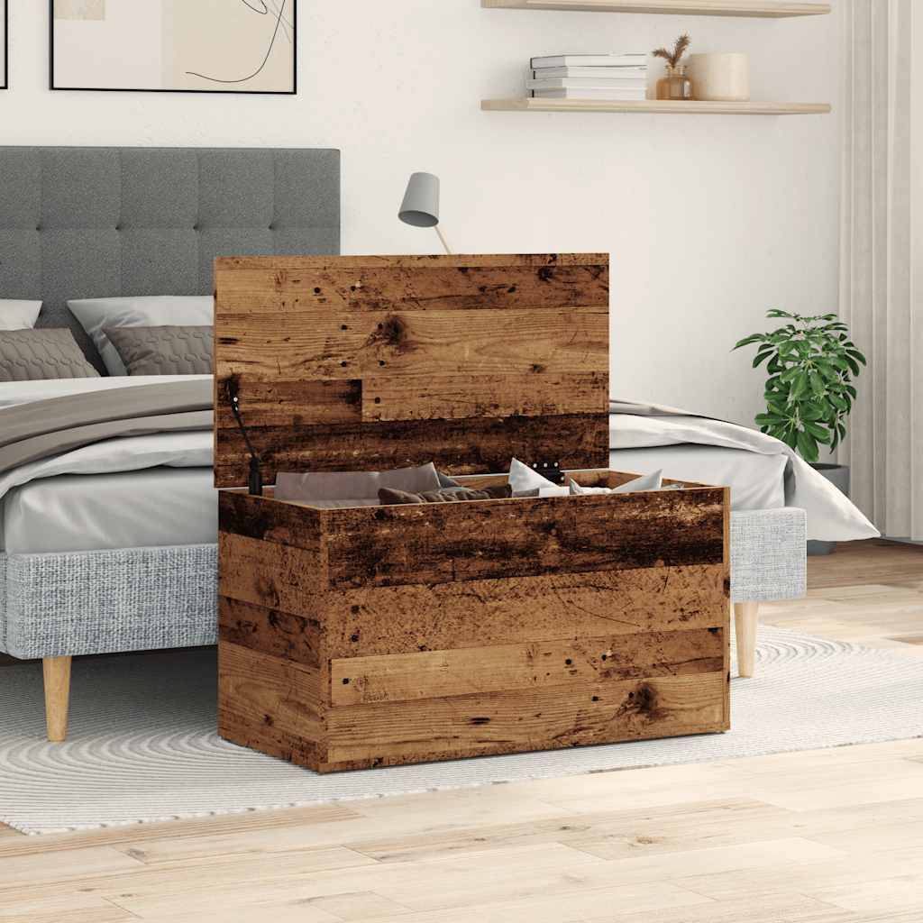 vidaXL Aufbewahrungstruhe Altholz-Optik 84x42x46 cm Holzwerkstoff