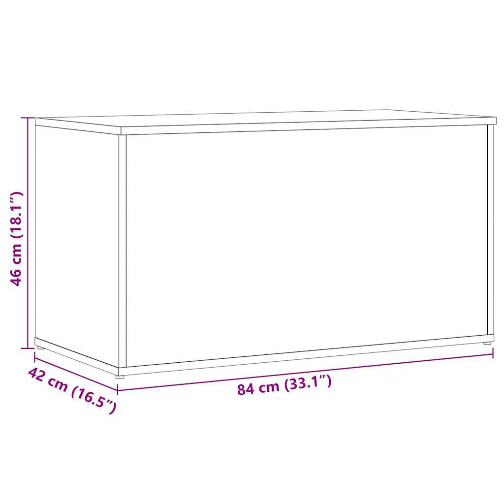 vidaXL Aufbewahrungstruhe Altholz-Optik 84x42x46 cm Holzwerkstoff