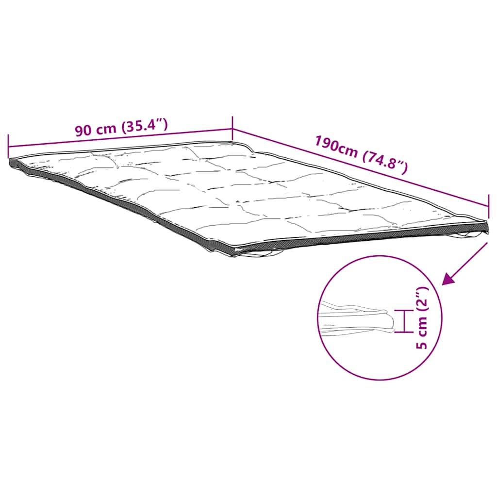 vidaXL Matratzenschoner Weiß 90x190 cm