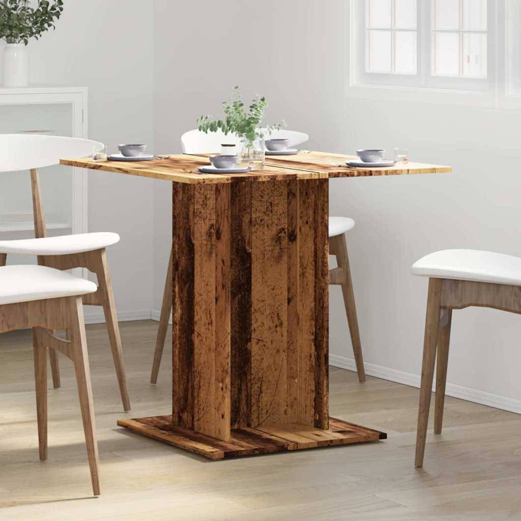 vidaXL Esstisch Altholz-Optik 80x80x75 cm Holzwerkstoff