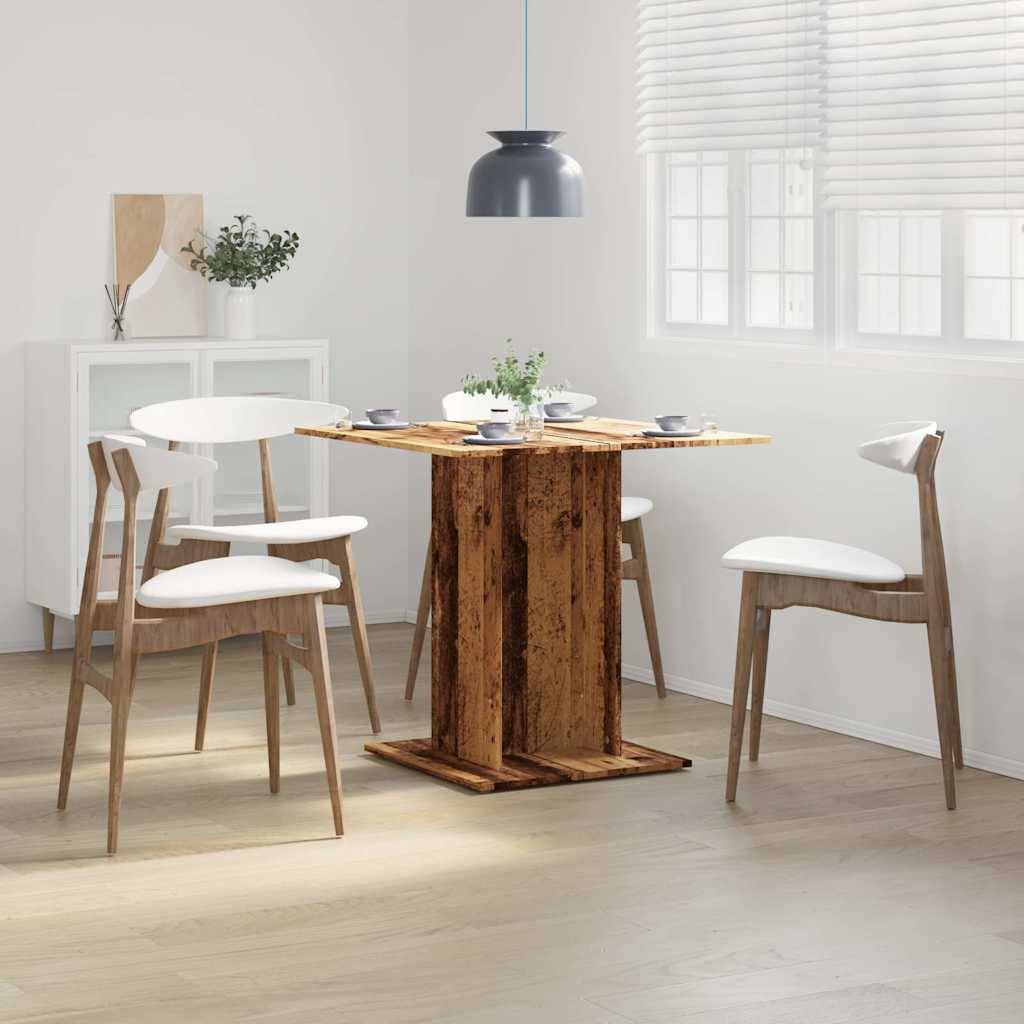vidaXL Esstisch Altholz-Optik 80x80x75 cm Holzwerkstoff