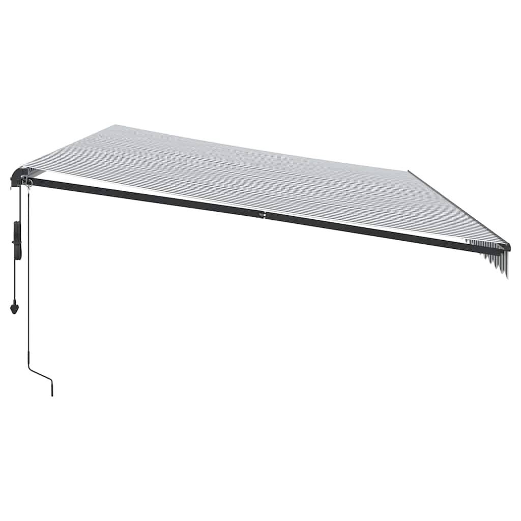 vidaXL Markise Automatisch Anthrazit und Weiß 600x300 cm