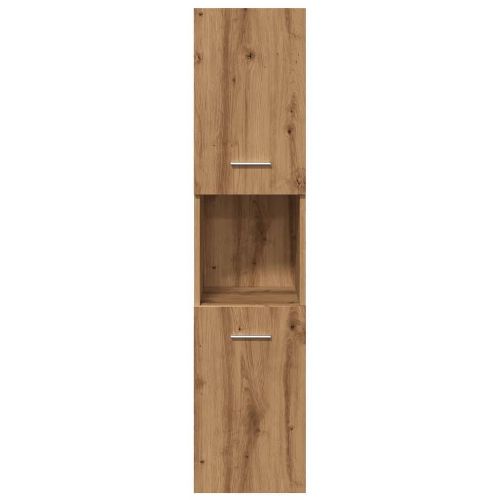 vidaXL Bad-Hängeschrank Artisan-Eiche 30x30x130 cm Holzwerkstoff