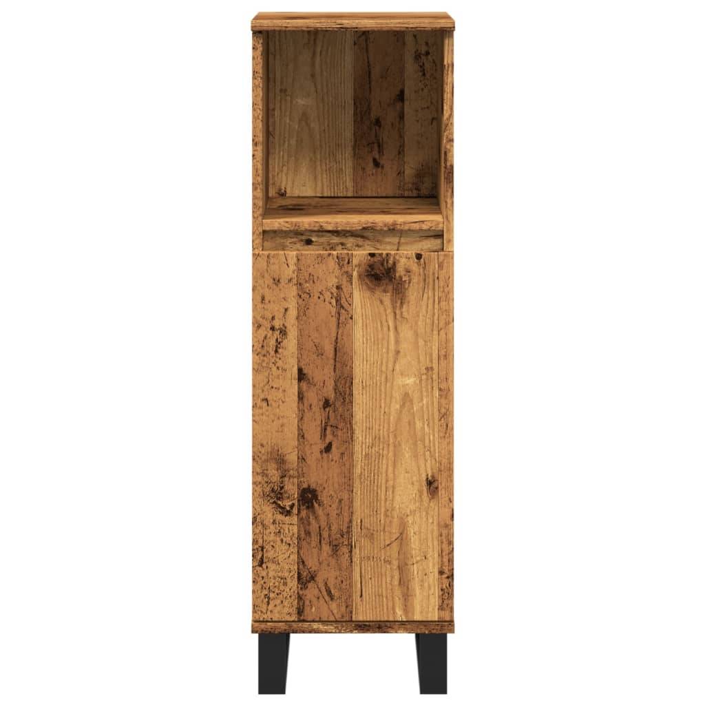 vidaXL Badschrank Altholz-Optik 30x30x100 cm Holzwerkstoff