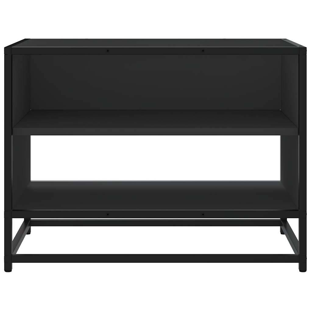 vidaXL TV-Schrank Schwarz 61x40x46 cm Holzwerkstoff und Metall