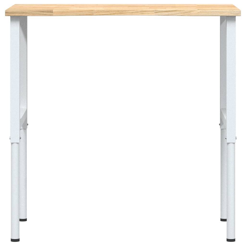 vidaXL Werkbank 100x60x(71,5-98) cm Massivholz Eiche