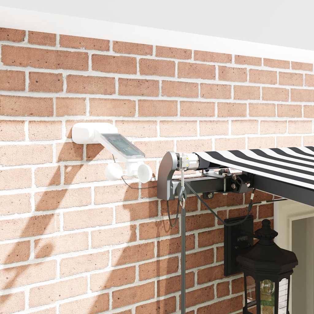 vidaXL Markise Automatisch mit LEDs Anthrazit & Weiß 600x300 cm