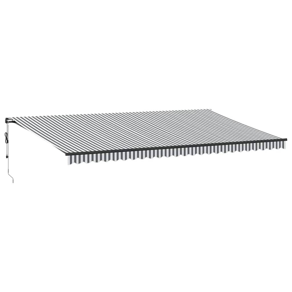 vidaXL Markise Automatisch mit LEDs Anthrazit & Weiß 600x300 cm