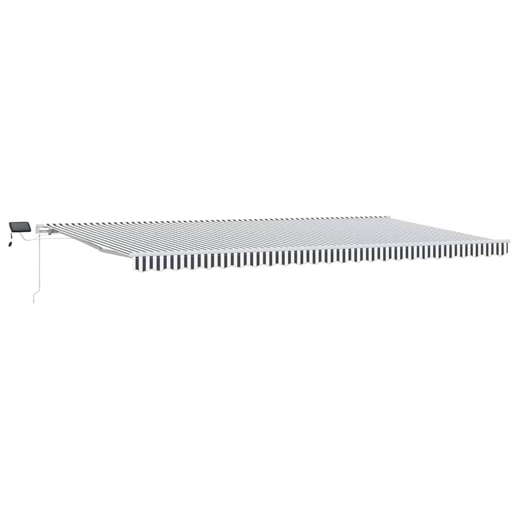 vidaXL Markise Manuell mit LED Anthrazit & Weiß 600x300 cm