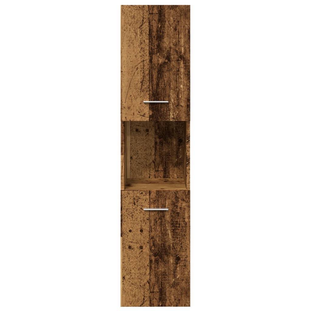 vidaXL Bad-Hängeschrank Altholz-Optik 30x30x130 cm Holzwerkstoff