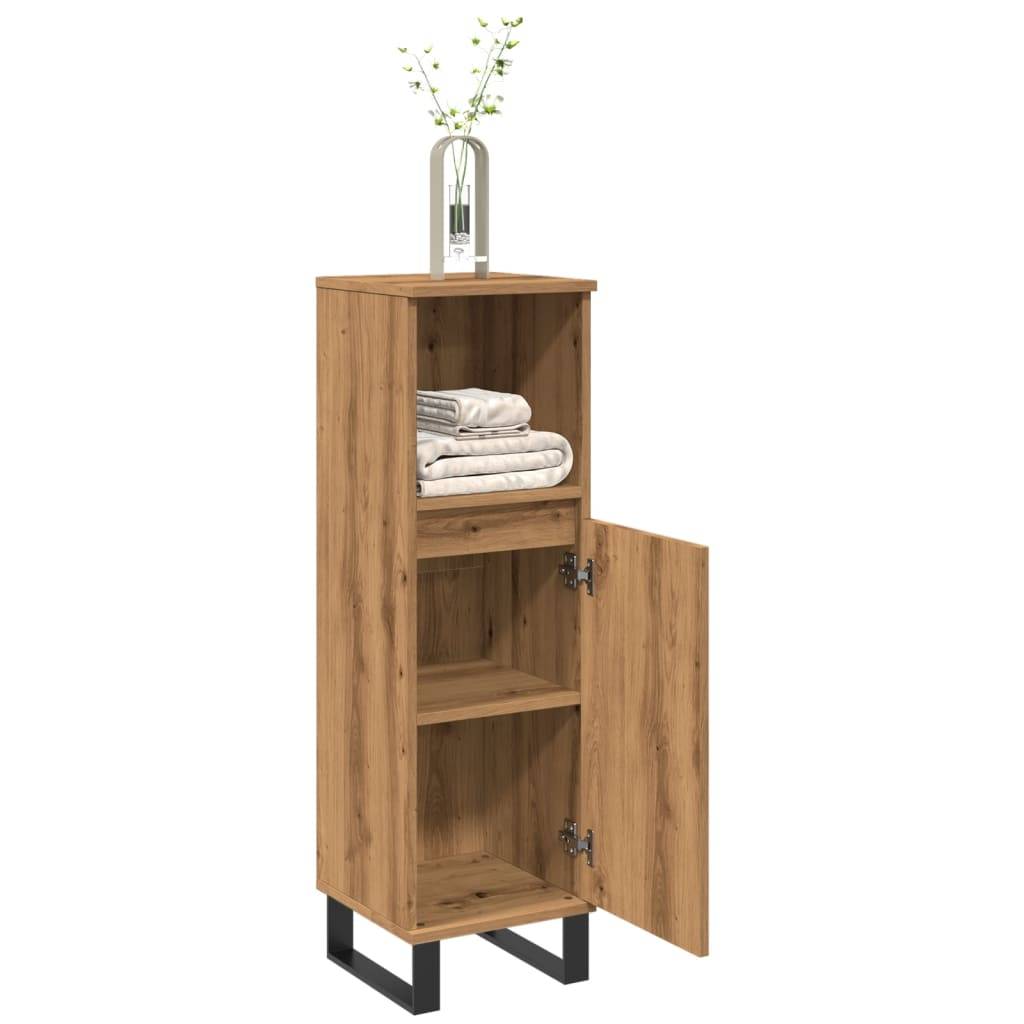 vidaXL Badschrank Artisan-Eiche 30x30x100 cm Holzwerkstoff