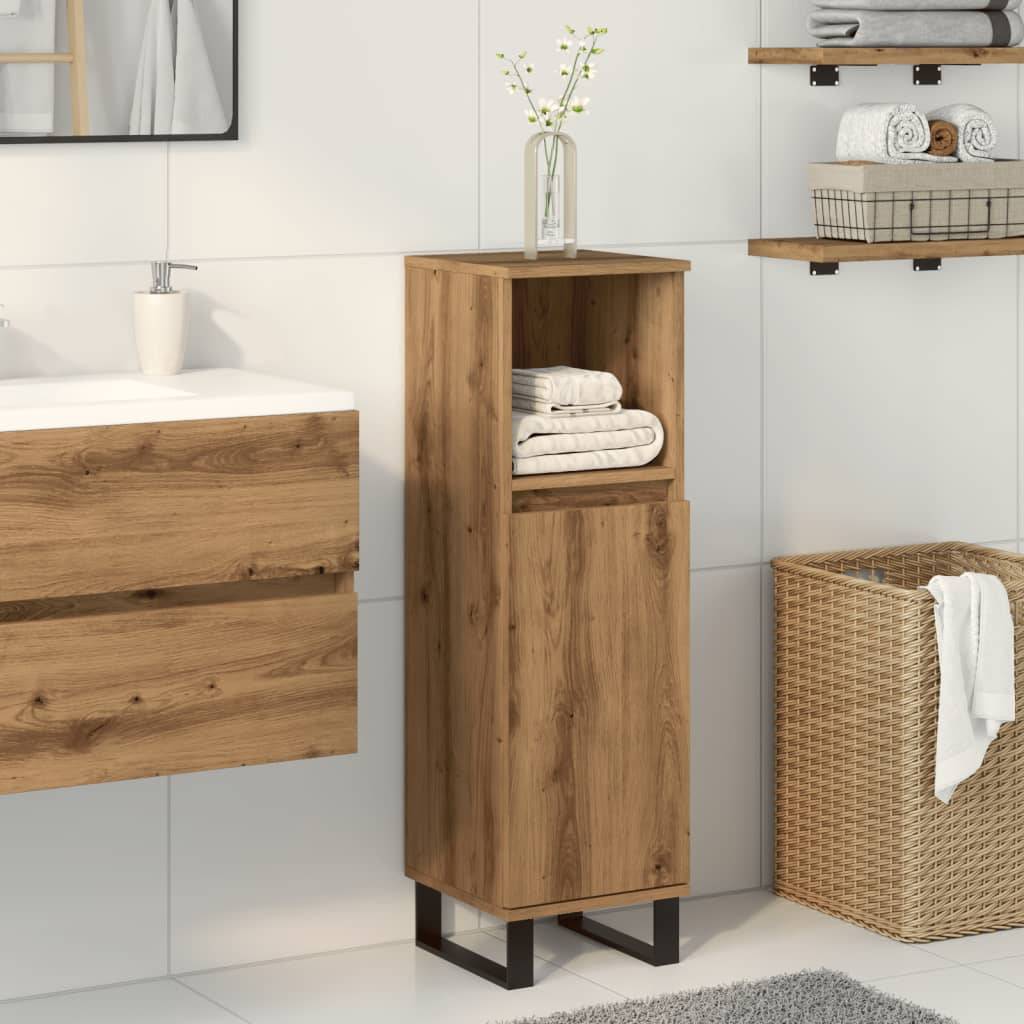 vidaXL Badschrank Artisan-Eiche 30x30x100 cm Holzwerkstoff