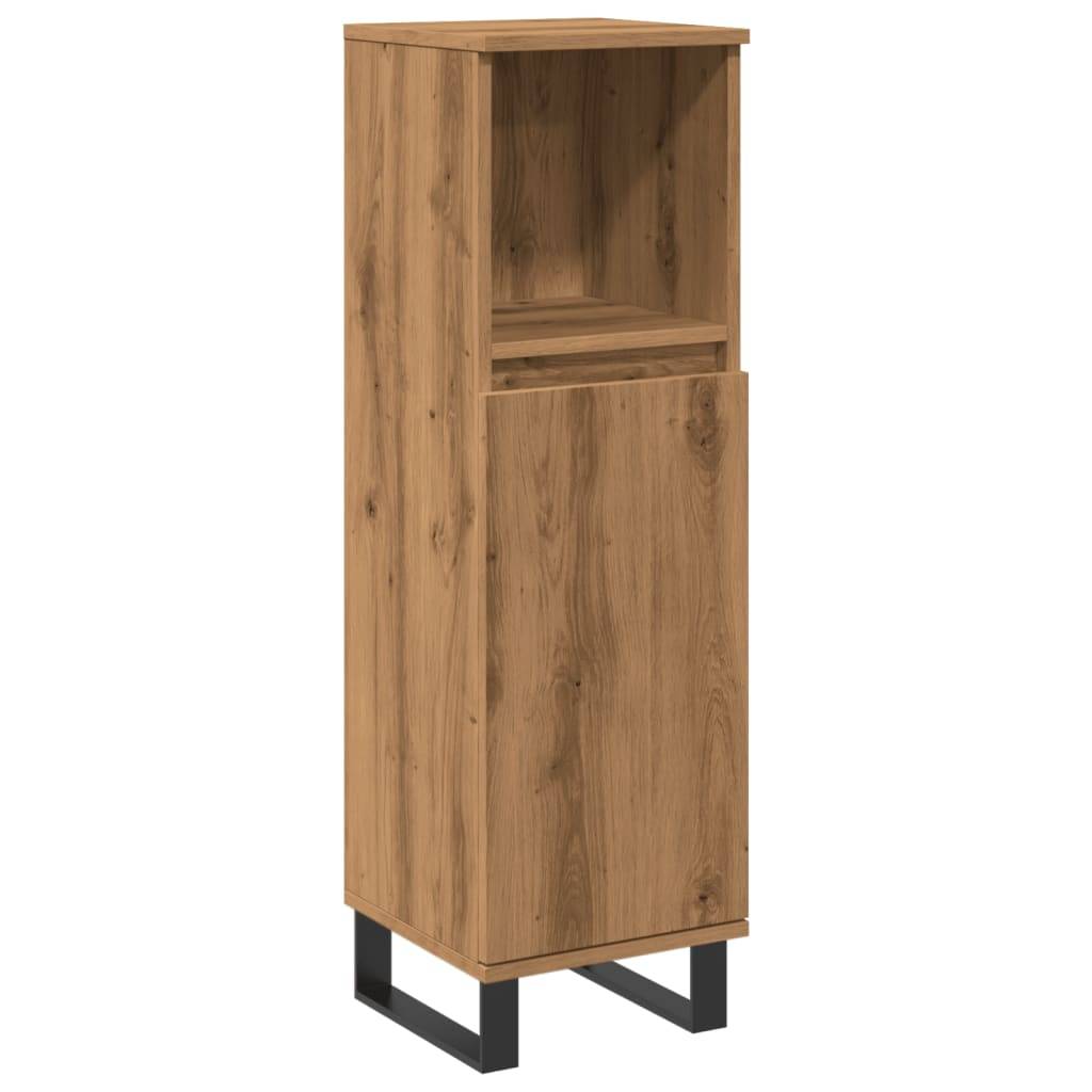 vidaXL Badschrank Artisan-Eiche 30x30x100 cm Holzwerkstoff