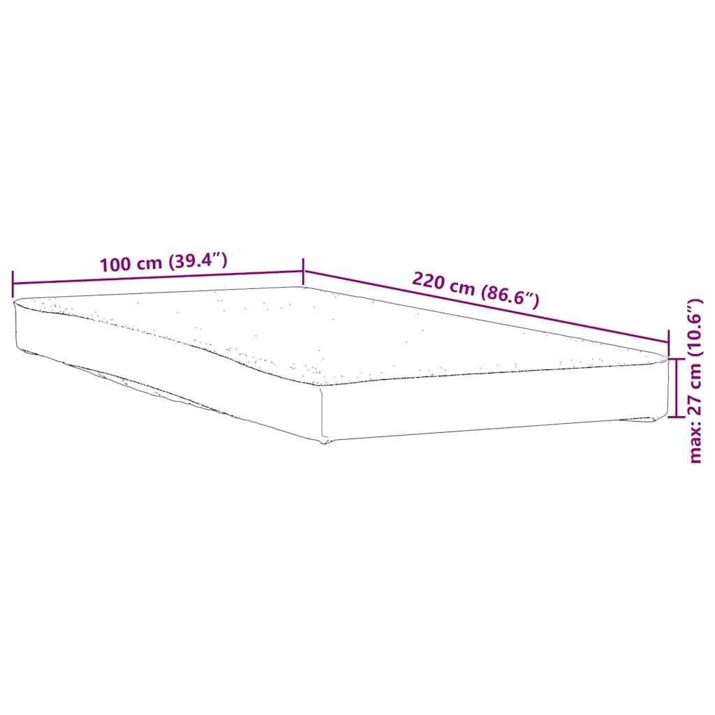 vidaXL Matratzenschoner Weiß 100x220 cm Wasserdicht