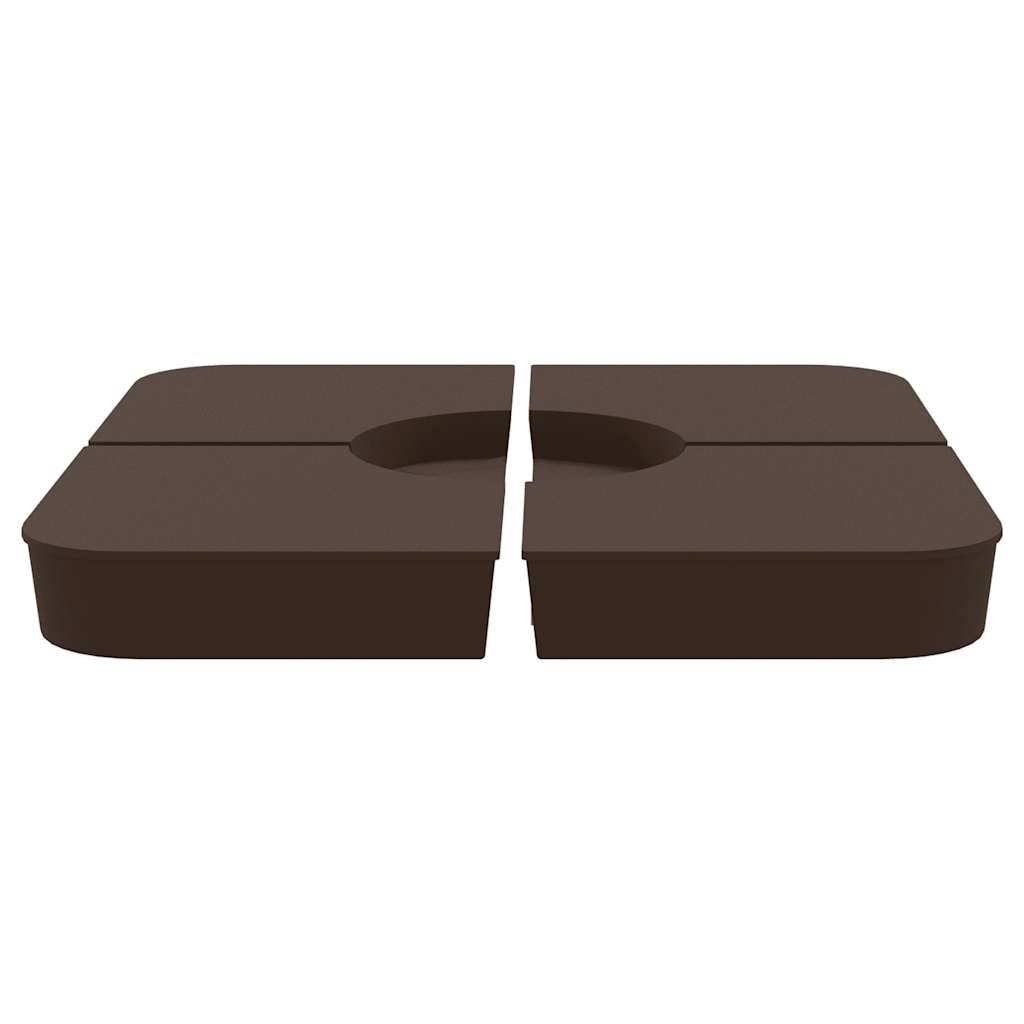 vidaXL 4-tlg. Kreuzfuß-Schirmständer-Set 100 kg PP