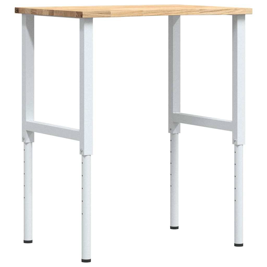 vidaXL Werkbank 80x60x(71,5-98) cm Massivholz Eiche