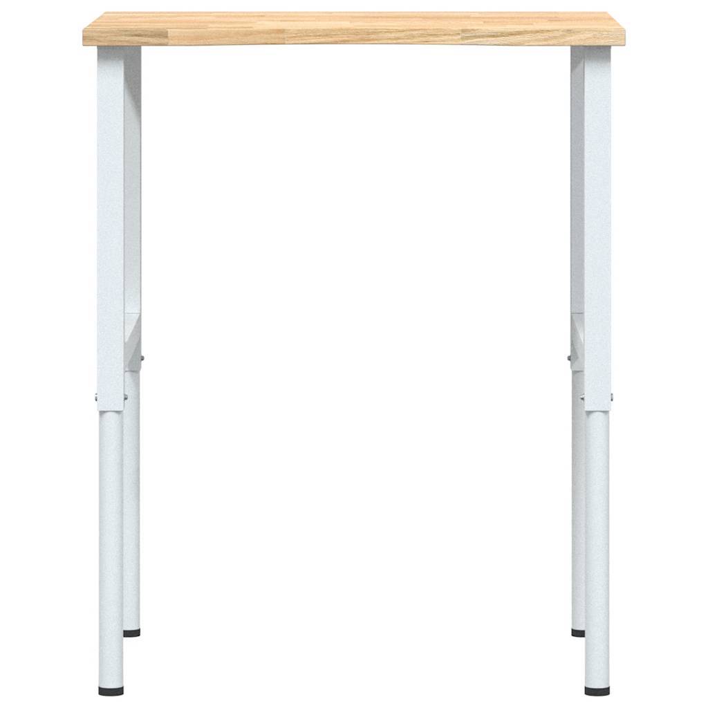vidaXL Werkbank 80x60x(71,5-98) cm Massivholz Eiche