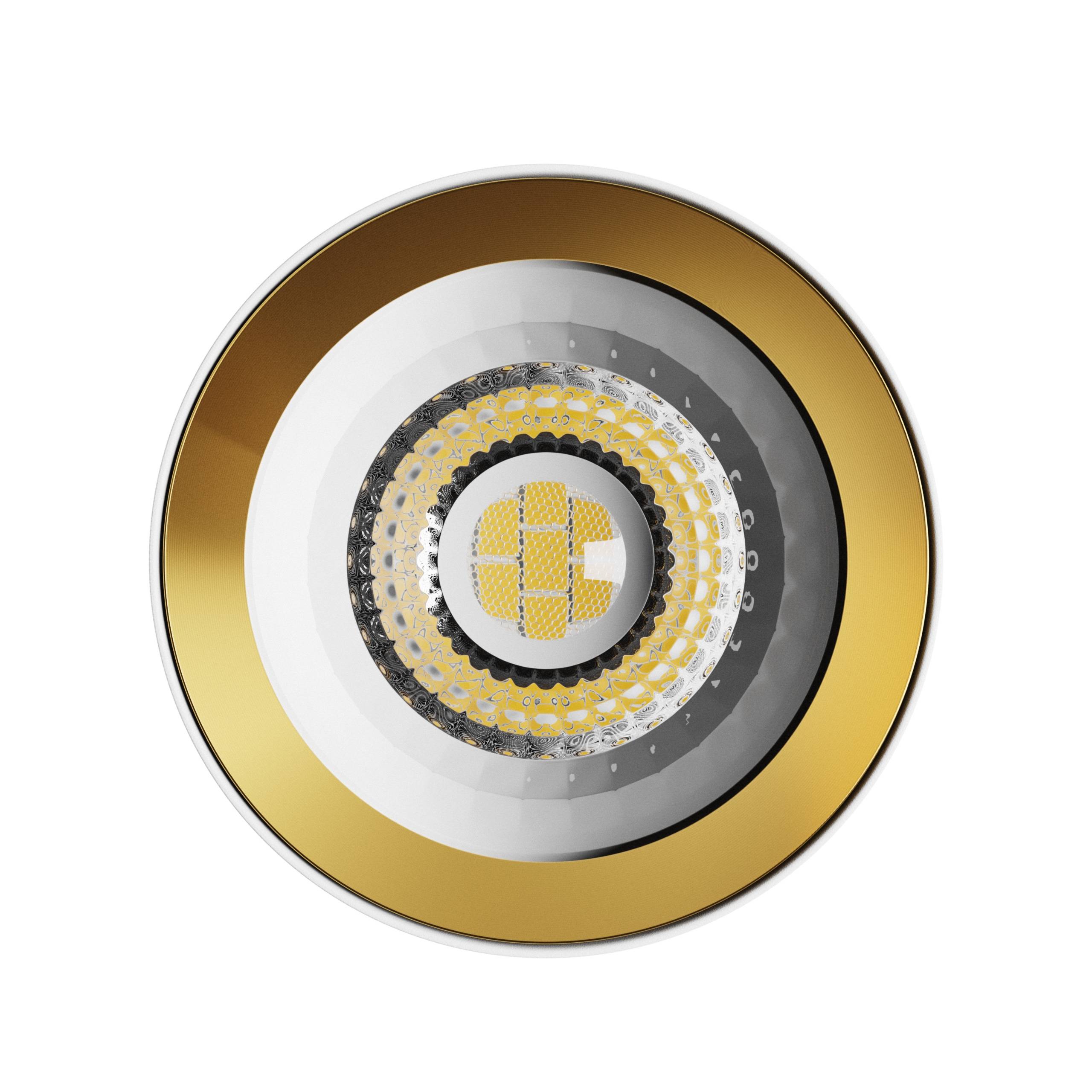 Spectrum LED Aufbauleuchte CHLOE VARIOSA GU10 IP20 Innenleuchte rund Weiß & Gold max. 10W