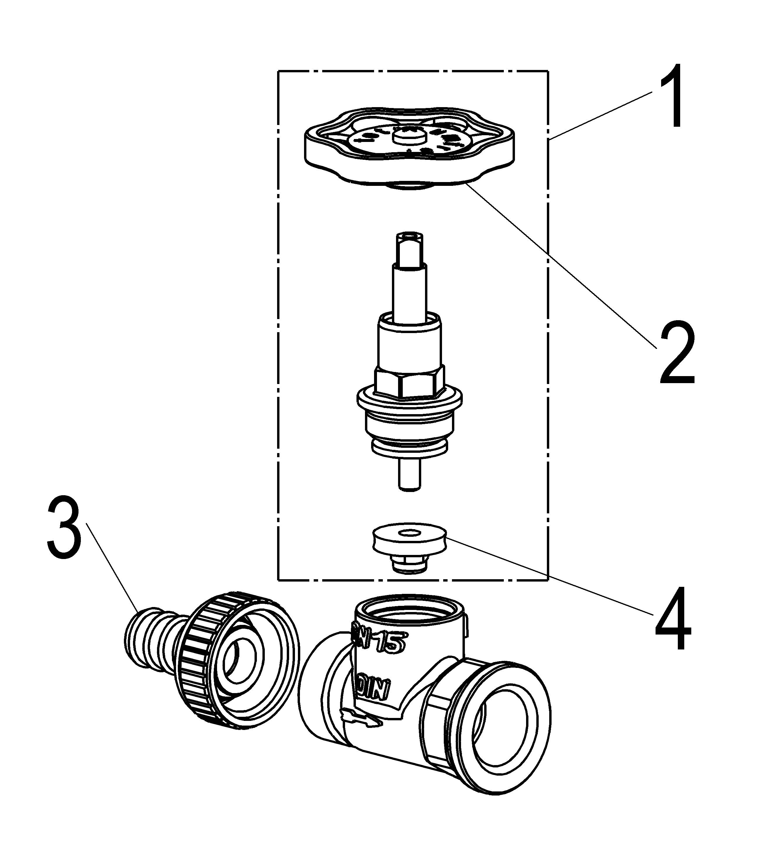 JS KESSELFUELLVENTIL, DN15 EINGANG SV 3/4",AUSGANG IG 1/2"