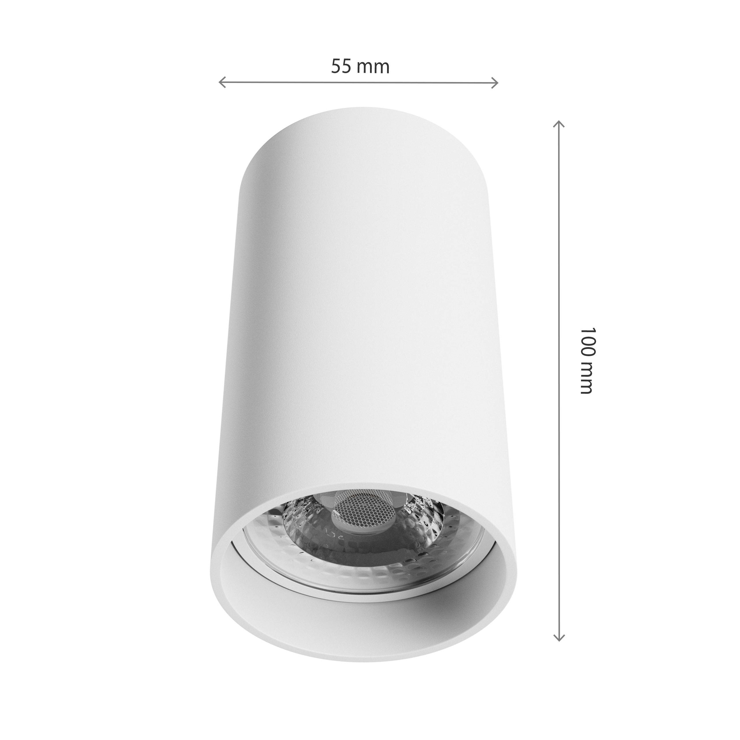 Spectrum LED Aufbauleuchte CHLOE VARIOSA GU10 IP20 Innenleuchte rund Weiß max. 10W