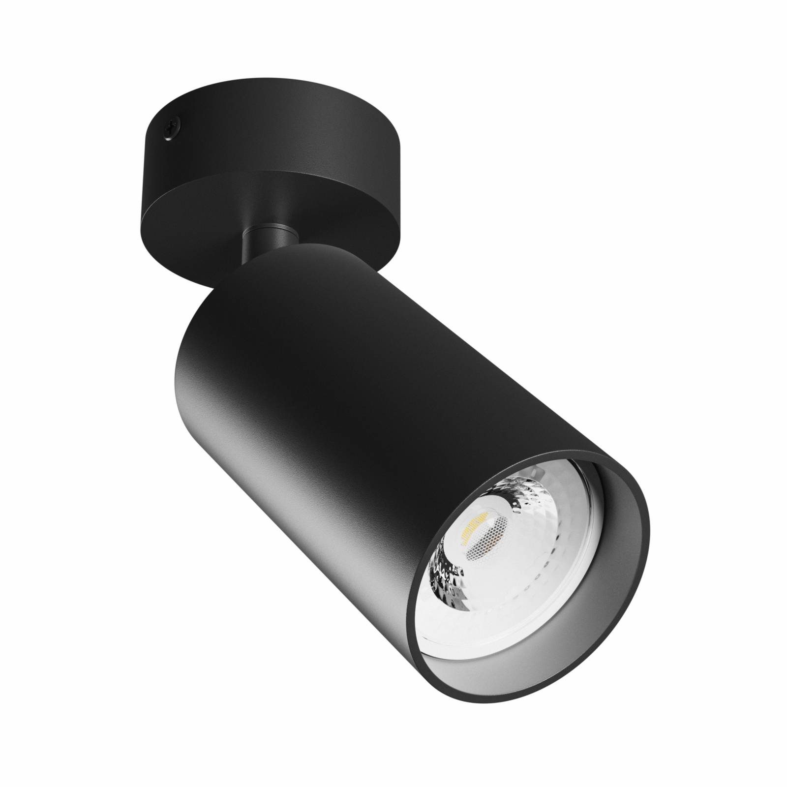 Spectrum LED Wandleuchte SQUALLA VARIOSA GU10 schwenkbar IP20 Innenleuchte rund schwarz max. 10W